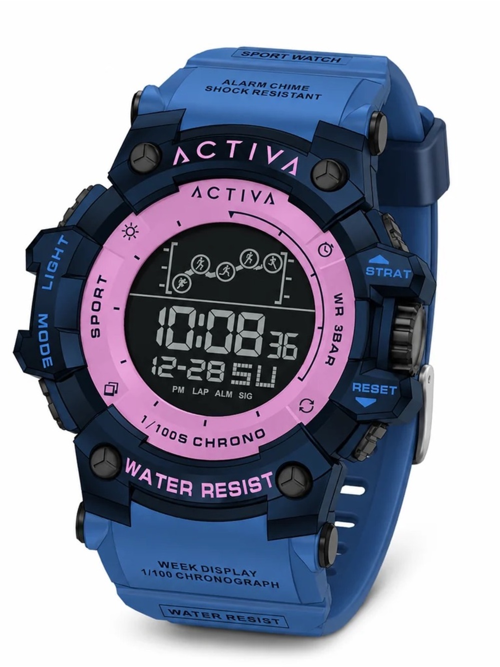 NWT Activa Summit X Invicta Unisex Digital Sport Watch Blue Purple ACW8082-11